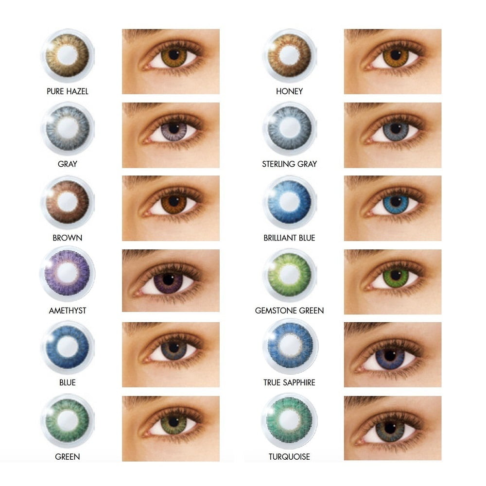 freshlook pure hazel contacts on brown eyes