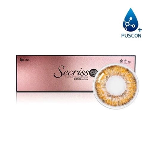 Olens 1Day Secriss 3Con Coral Brown Daily Coloured Contact Lenses