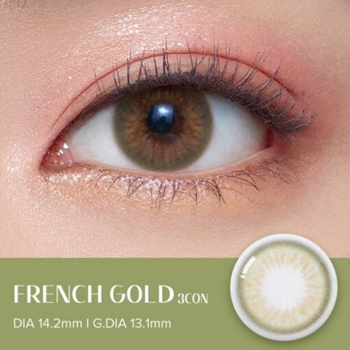 Olens 1Day French Gold 3Con Olive Daily Coloured Lenses