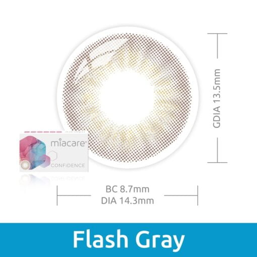 Miacare Flash Gray Monthly Coloured Contact Lenses