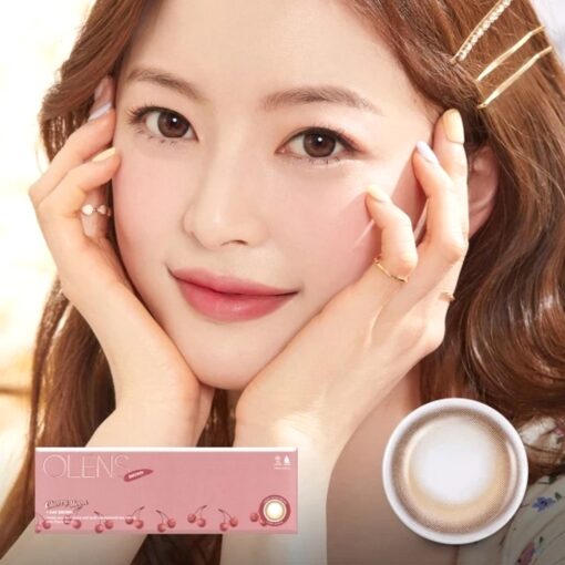 Olens Cherry Moon 1Day Brown Coloured Contact Lenses From Korea