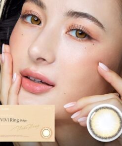 Olens Vivi Ring Beige Coloured Monthly Contact Lenses From Korea