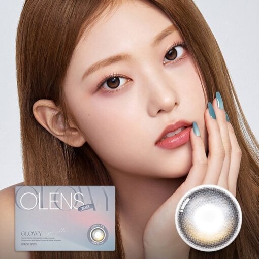Olens Eyelighter Glowy Black Coloured Monthly Disposable Lenses