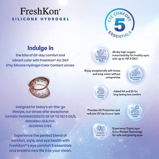 FreshKon® 1-Day All Day O2xy Colour lenses